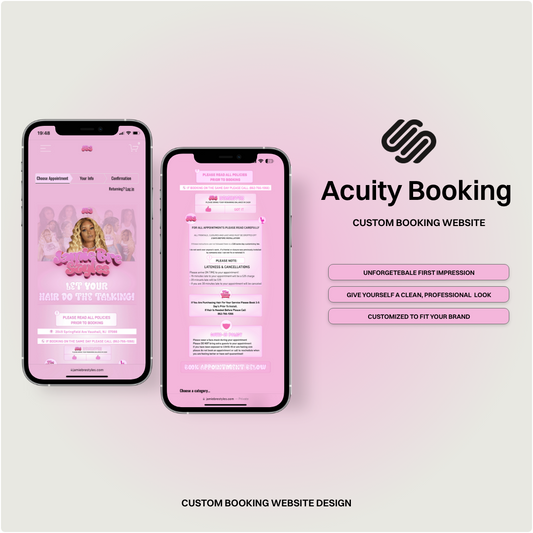 Acuity Booking Website Design